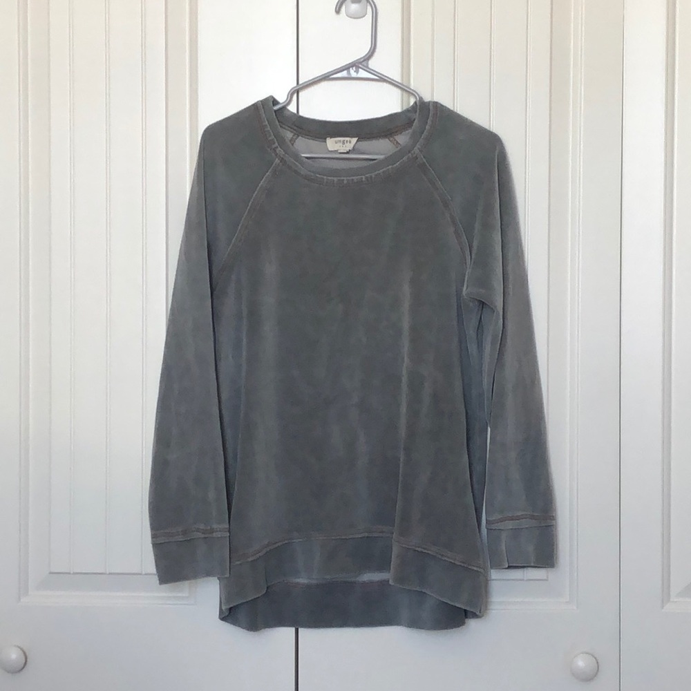 Umgee Velvety Grey Sweater
